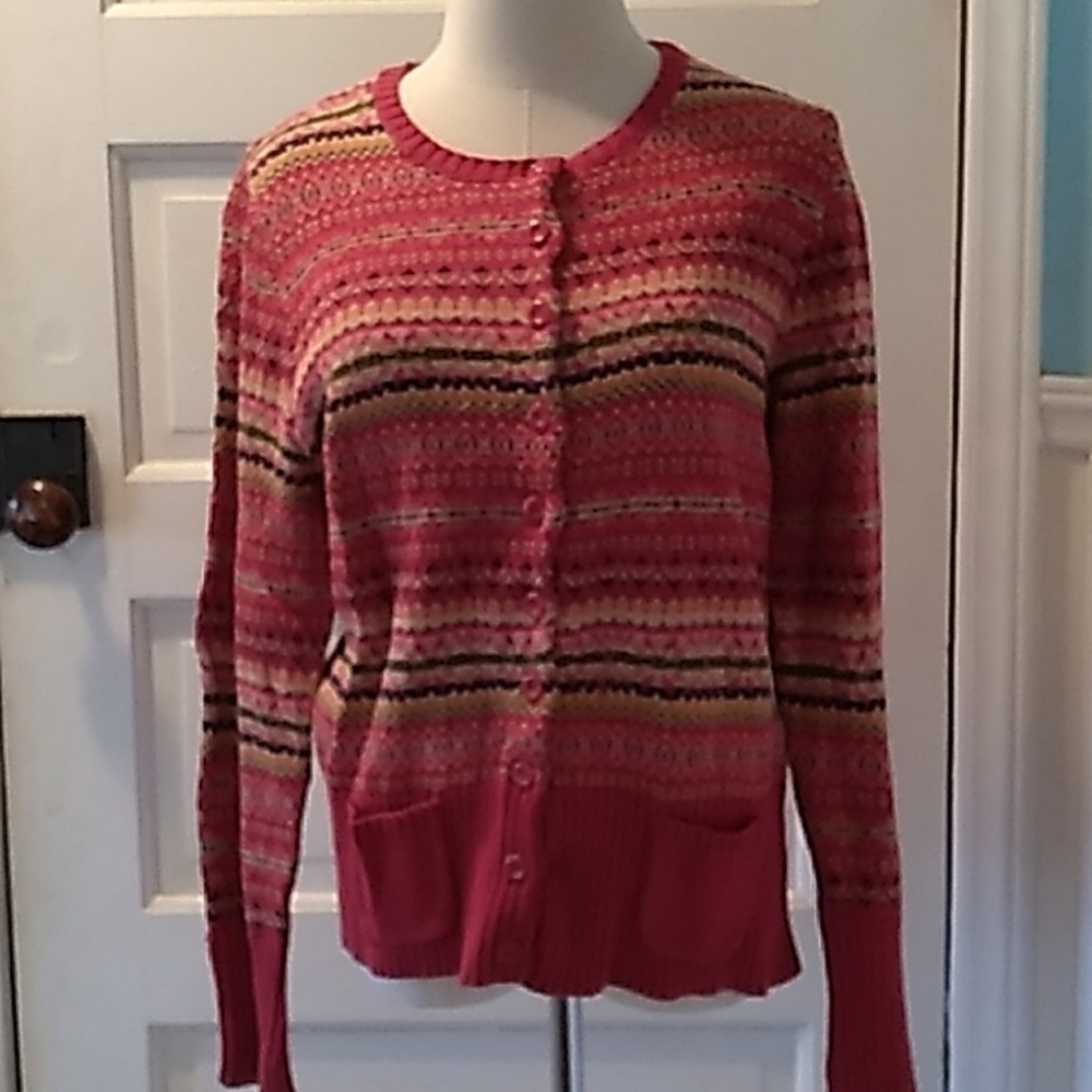 Vintage 1990s Y2K Tiara cardigan sweater medium